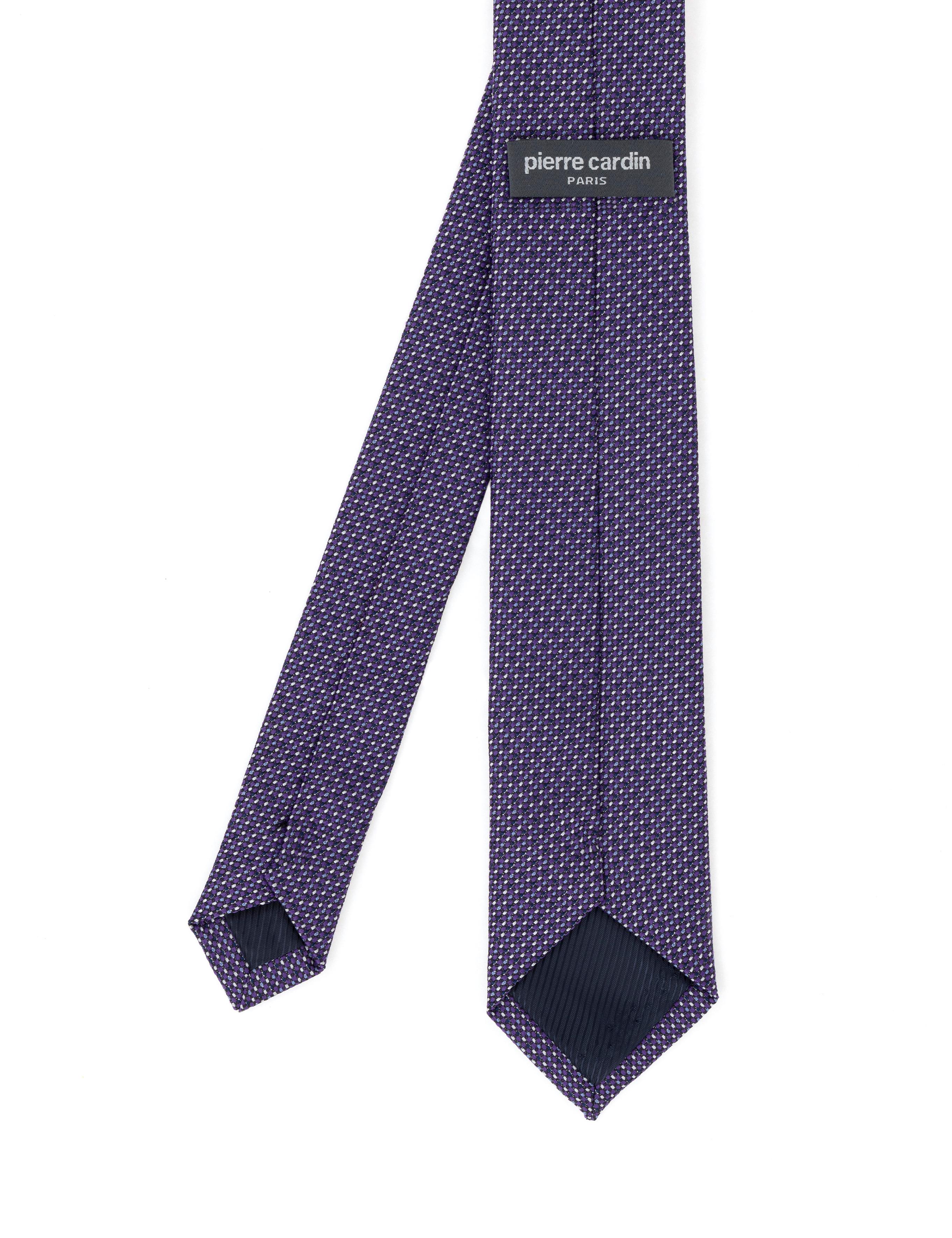 Mor 3'lü Kravat Mendil Set