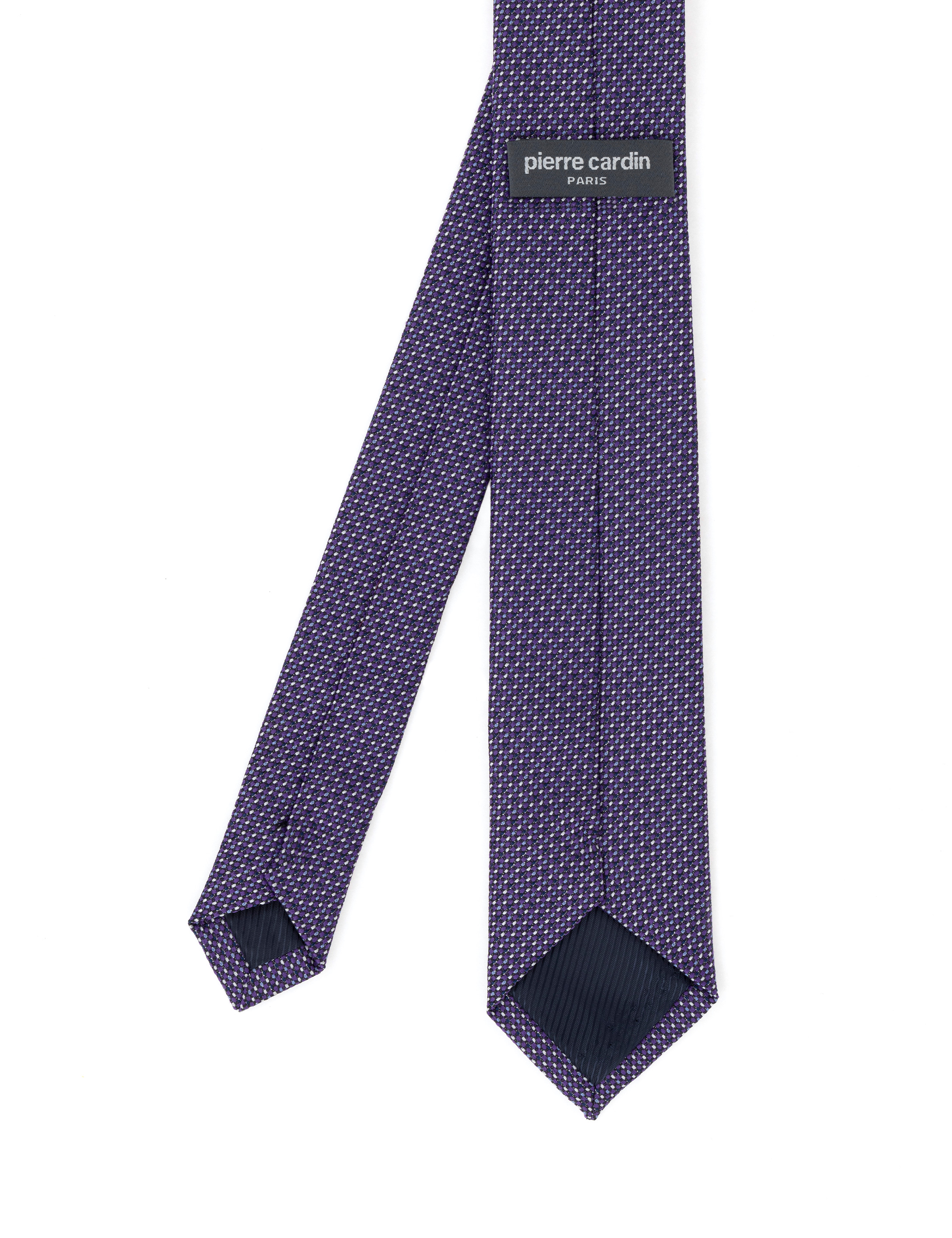 Mor 3'lü Kravat Mendil Set - Image 4
