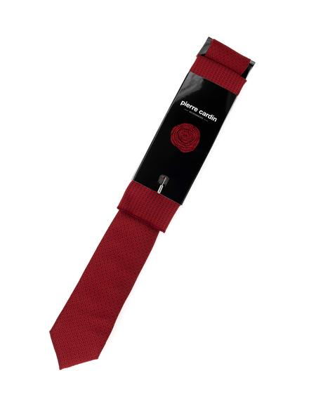 Kırmızı 3'lü Kravat Mendil Set - 50284581004