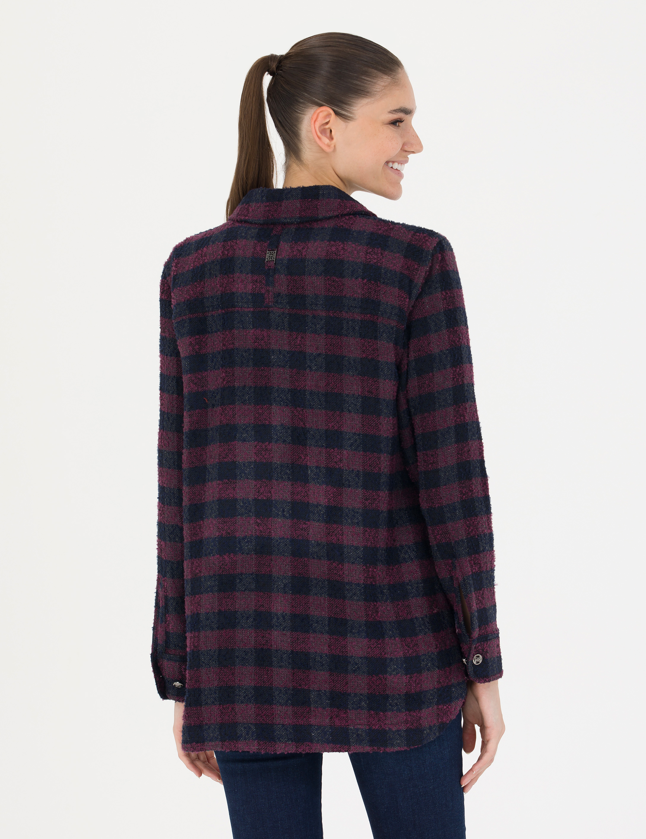 Pierre Cardin Lacivert Comfort Fit Oduncu Gömlek görsel 5