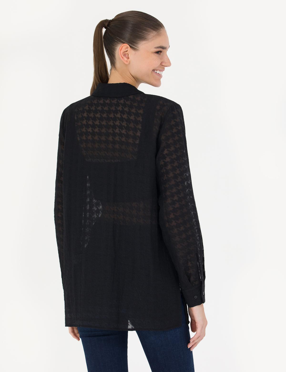 Siyah Comfort Fit Uzun Kollu Gömlek - 50273146002