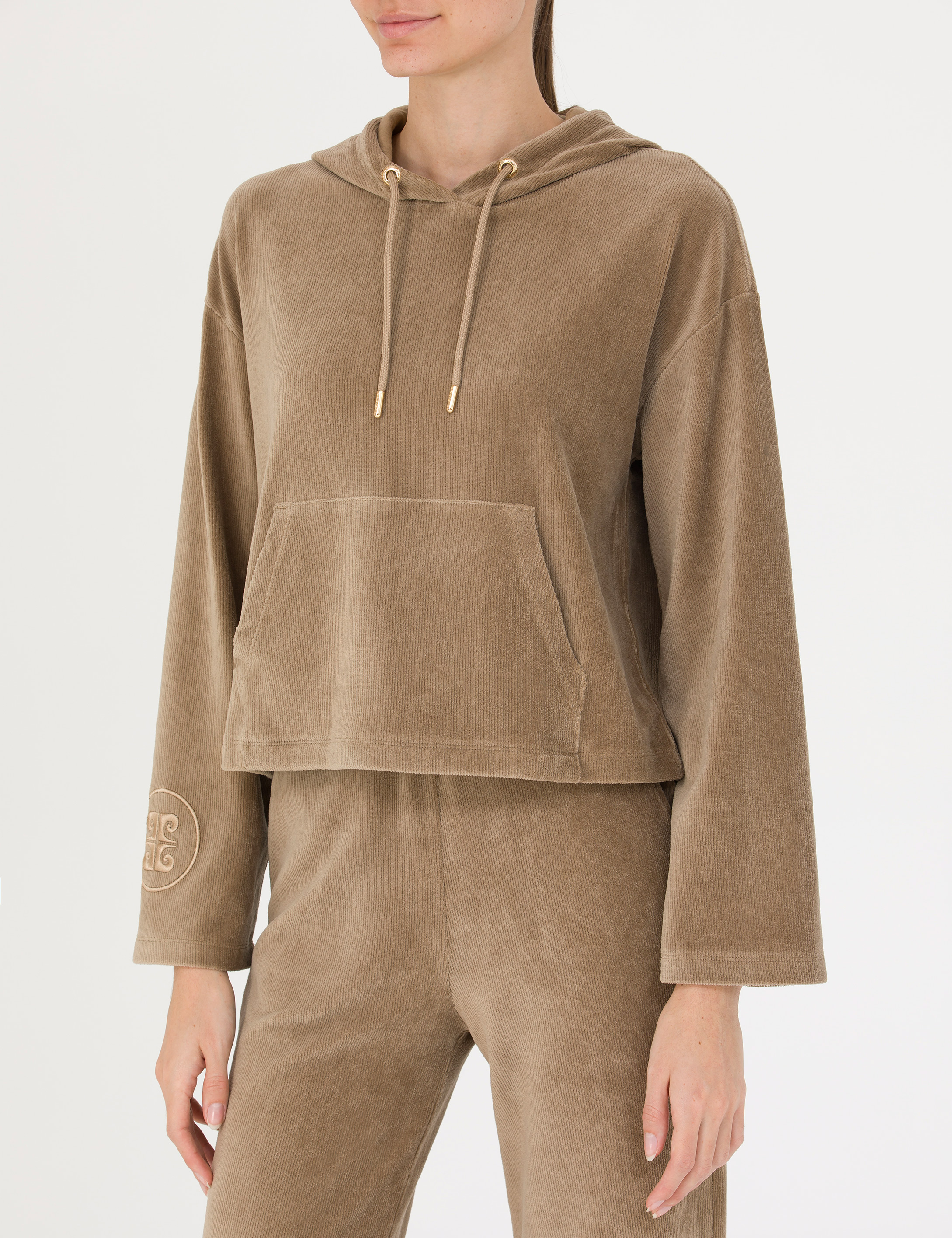 Pierre Cardin Camel Kapüşonlu Sweatshirt görsel 6