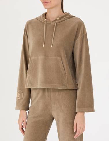 Camel Kapüşonlu Sweatshirt