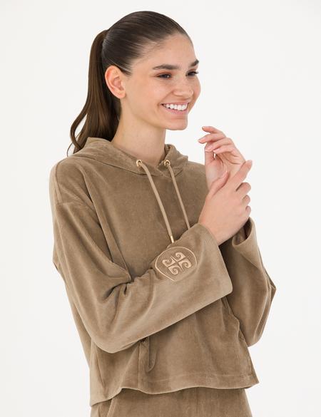 Camel Kapüşonlu Sweatshirt - 50273764030