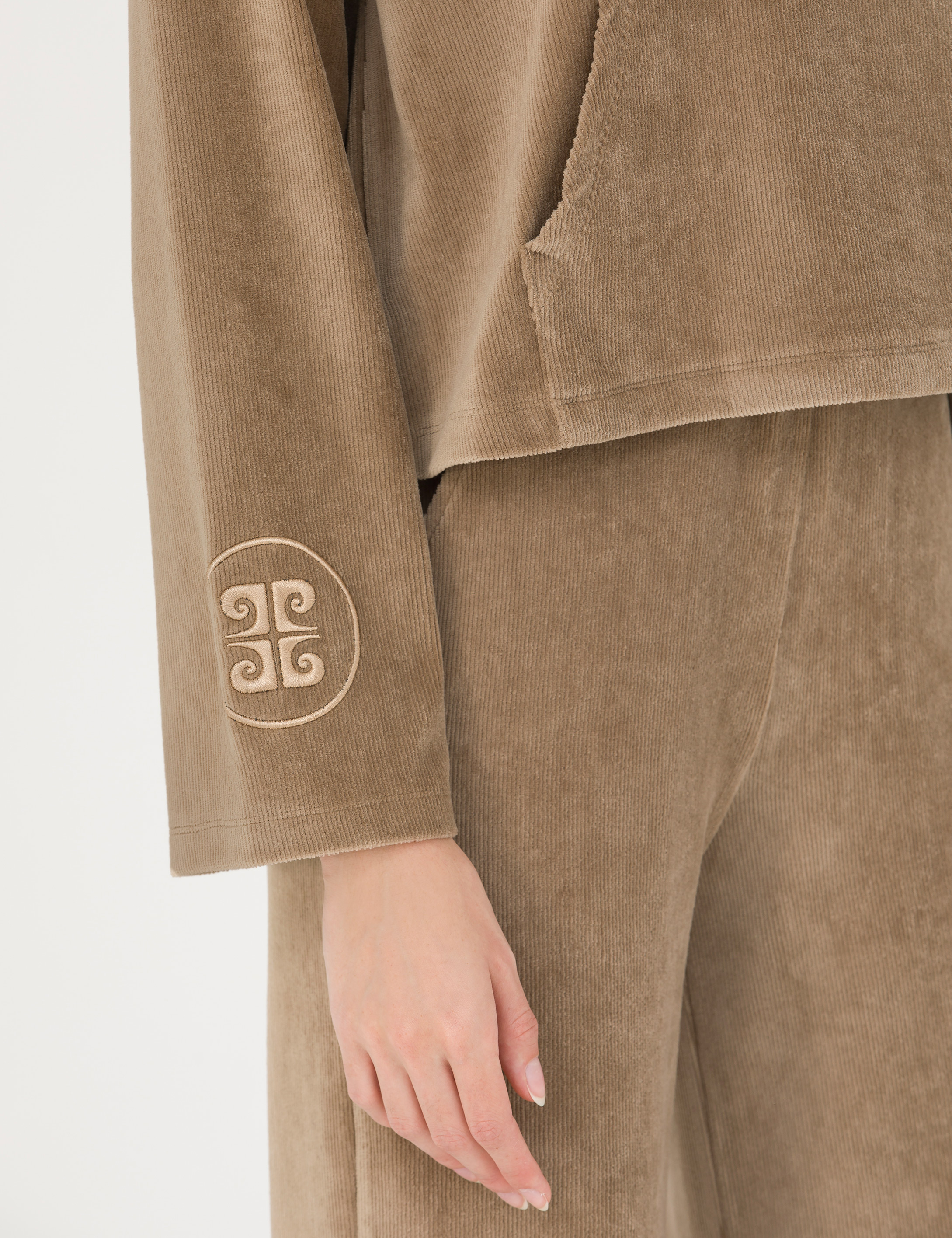 Pierre Cardin Camel Kapüşonlu Sweatshirt görsel 7