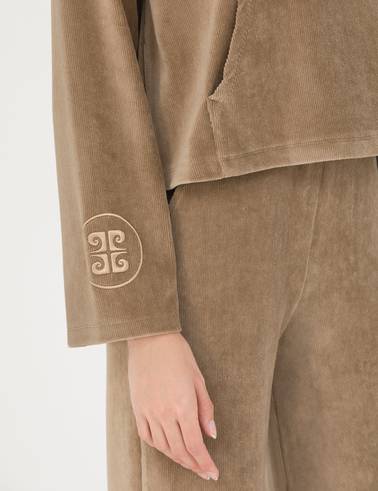 Camel Kapüşonlu Sweatshirt