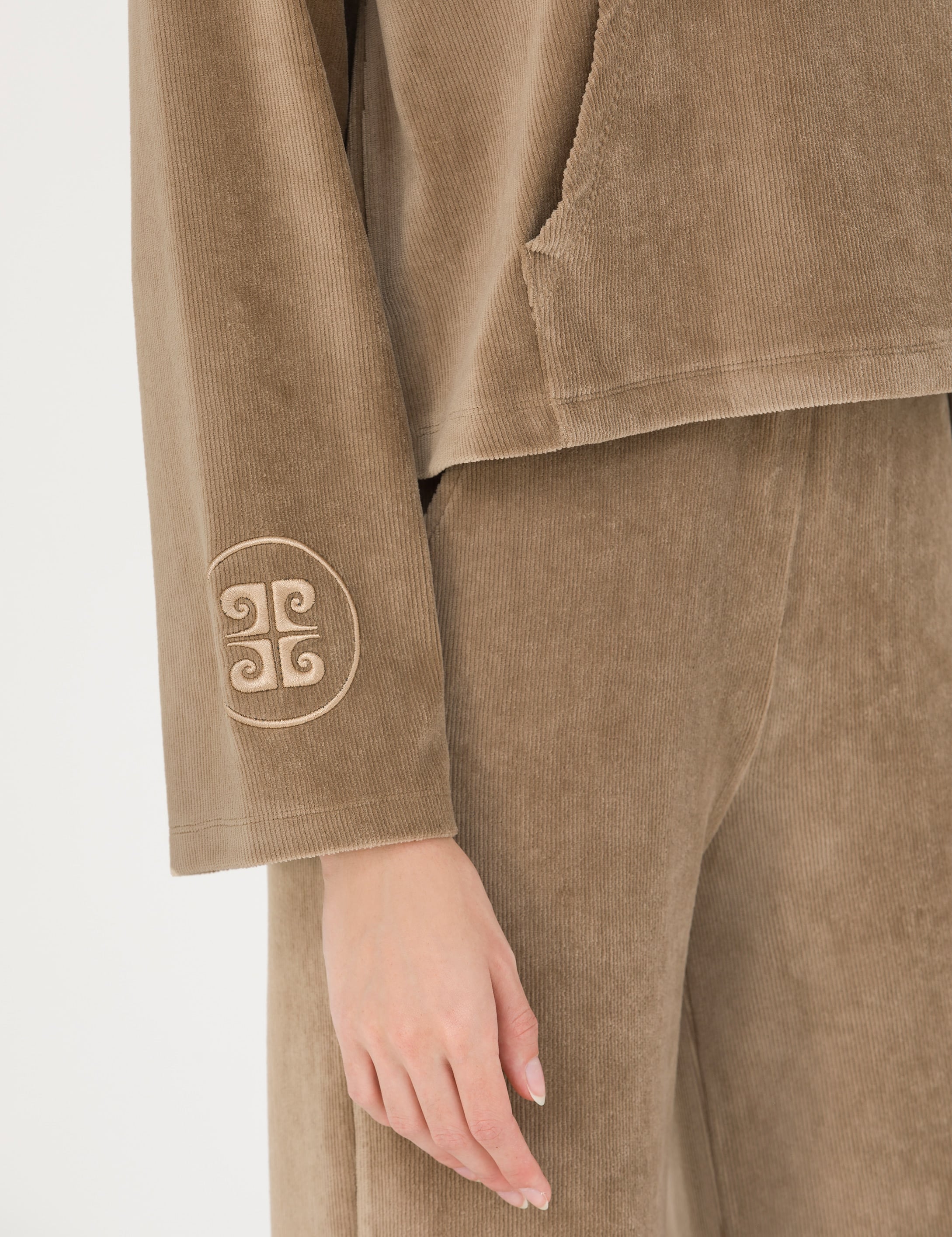 Camel Kapüşonlu Sweatshirt