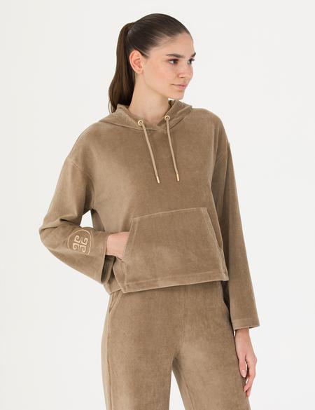 Camel Kapüşonlu Sweatshirt - 50273764030