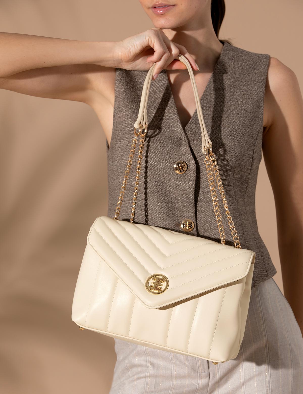 Bej Omuz Çantası - 50284138004