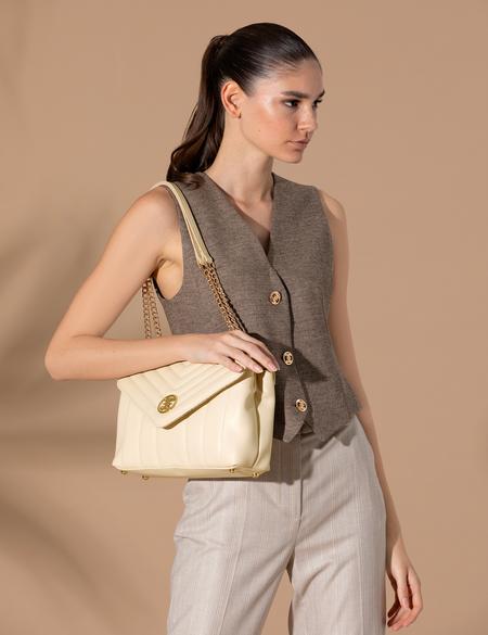 Bej Omuz Çantası - 50284138004