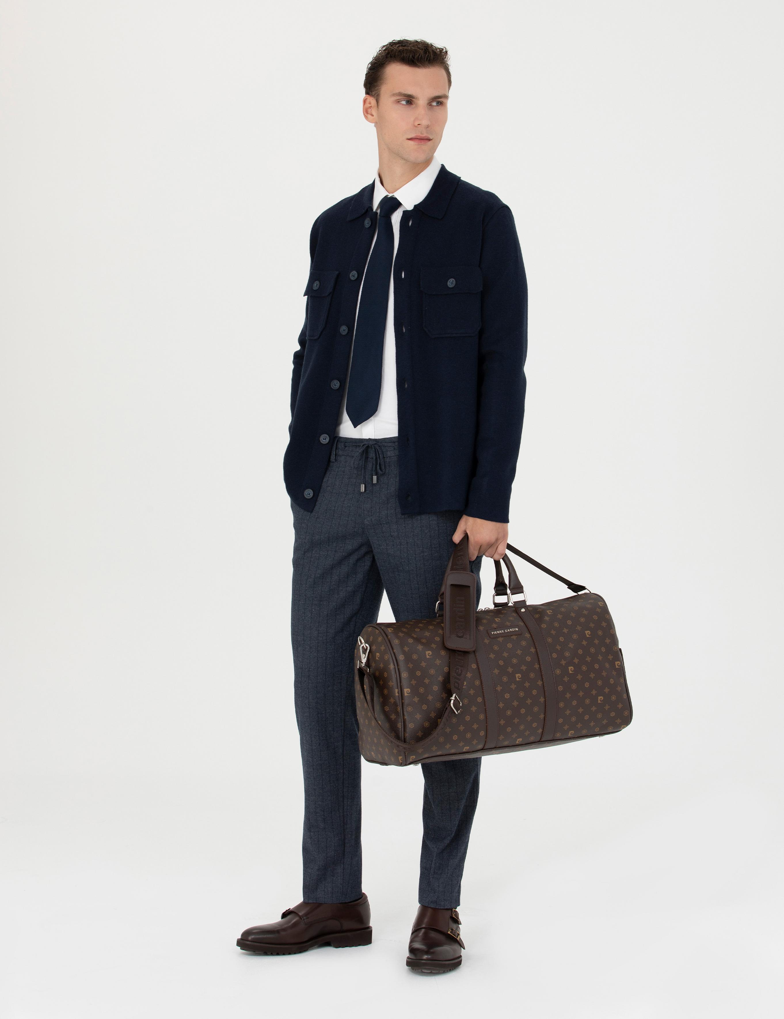 Erkek Kahverengi Spor Seyahat Çantası