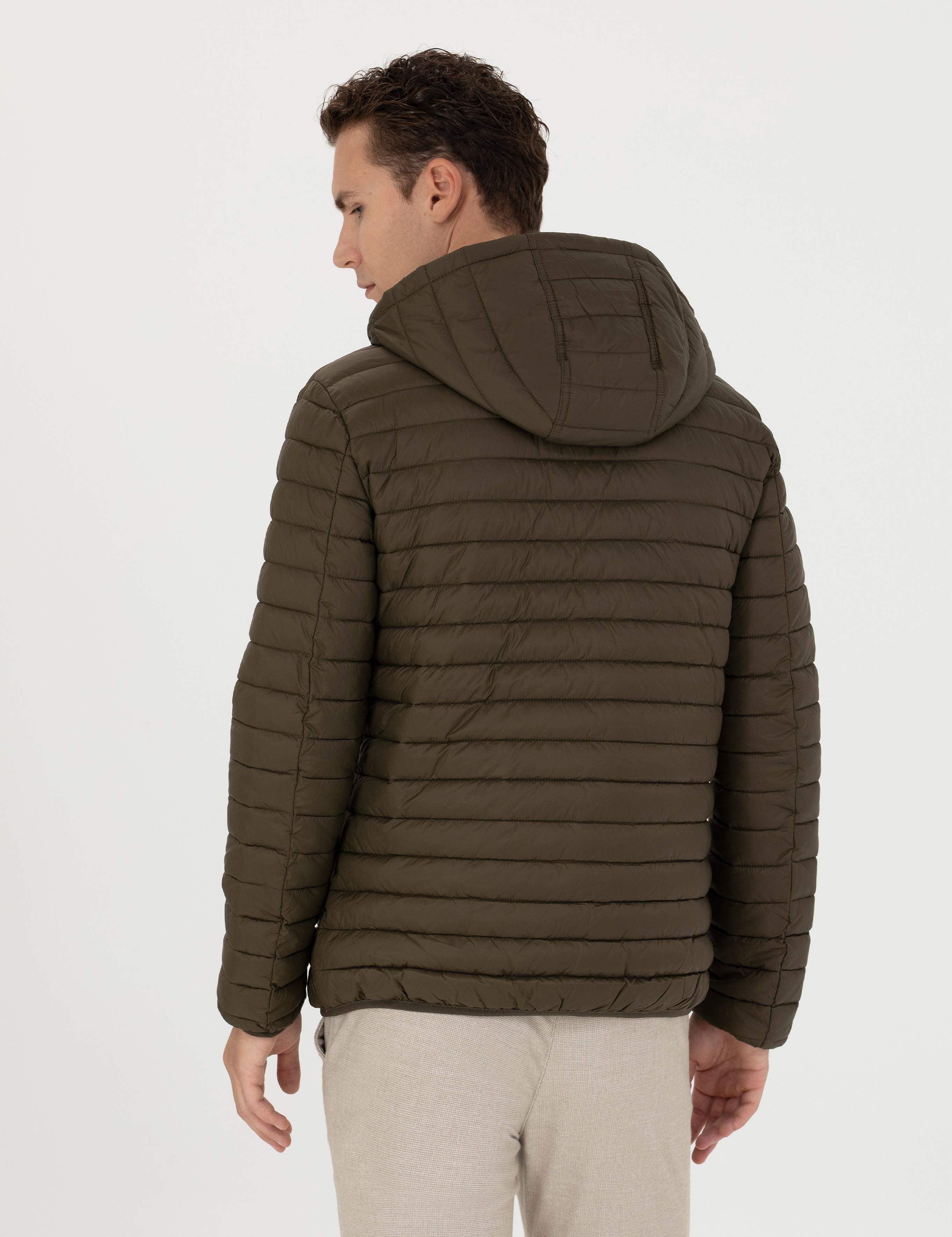 Haki Kapişonlu Baharlık Mevsimlik Mont