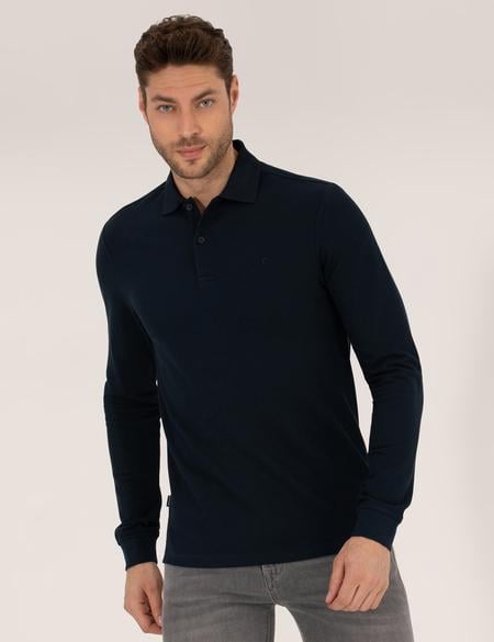 Lacivert Slim Fit Basic Sweatshirt - 50276035020