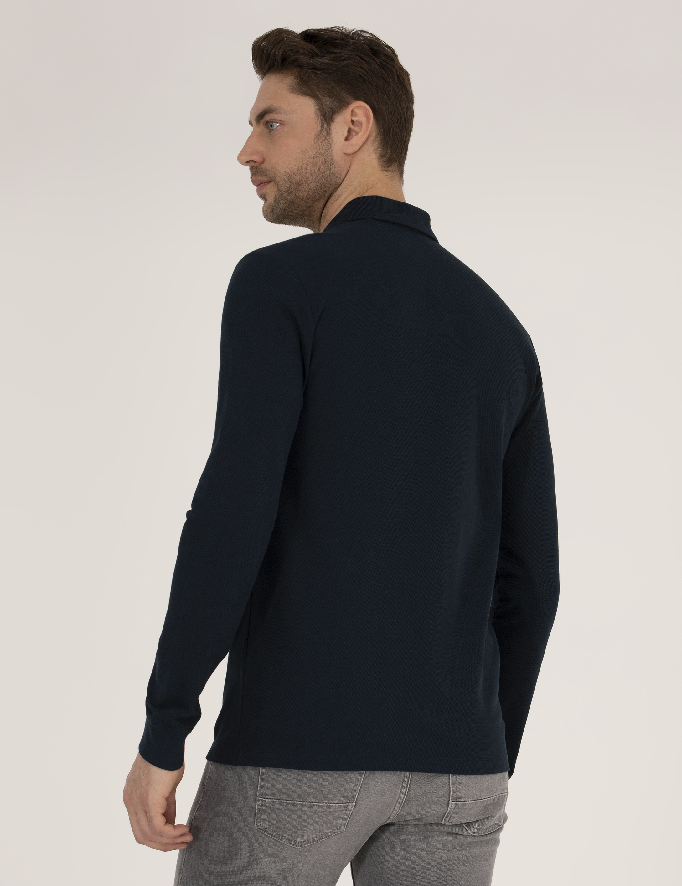 Pierre Cardin Lacivert Slim Fit Basic Sweatshirt görsel 5