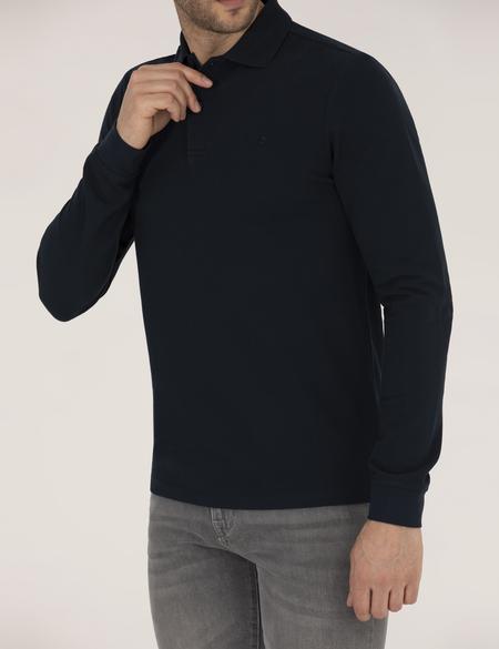 Lacivert Slim Fit Basic Sweatshirt - 50276035020