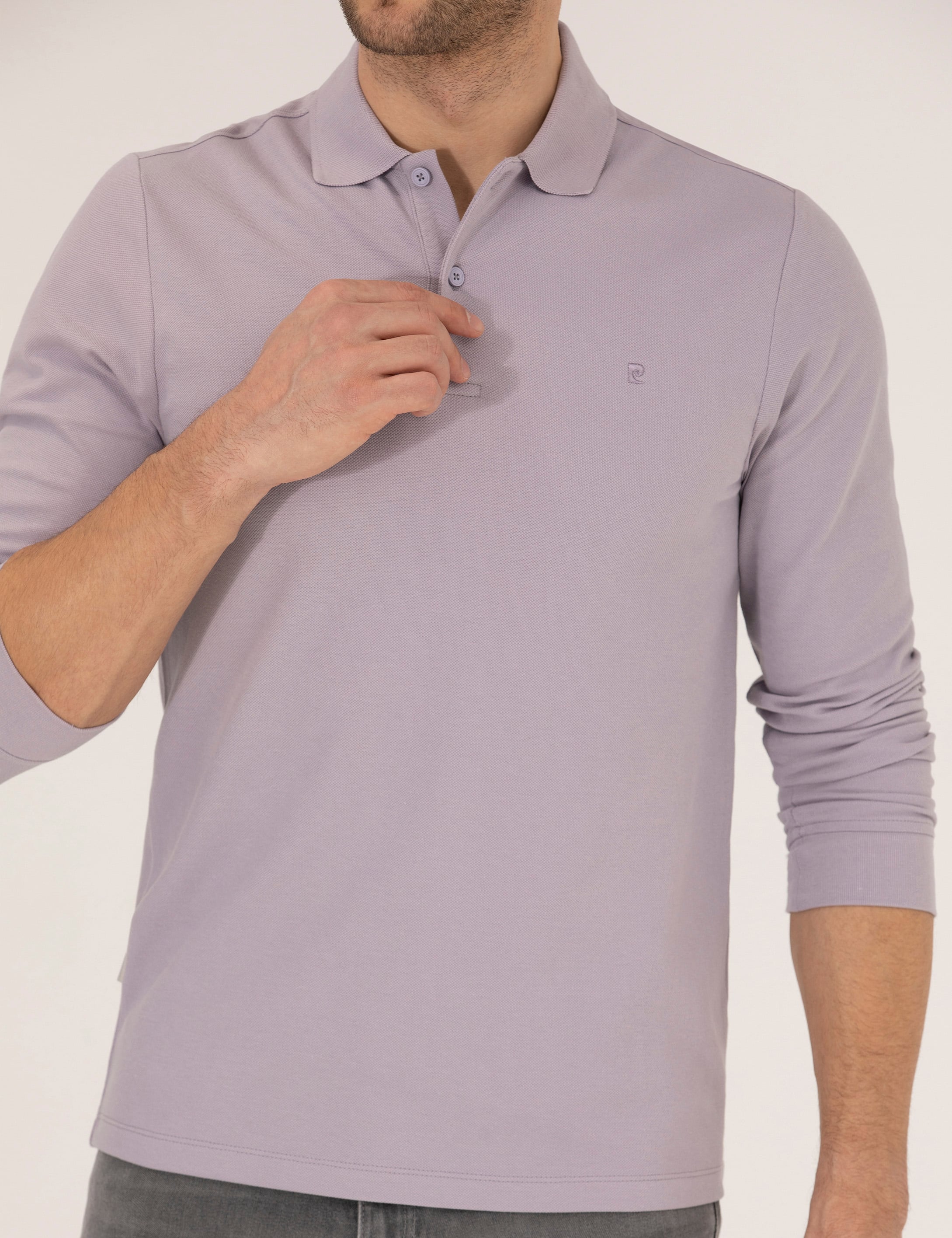 Pierre Cardin Lila Slim Fit Basic Sweatshirt görsel 6
