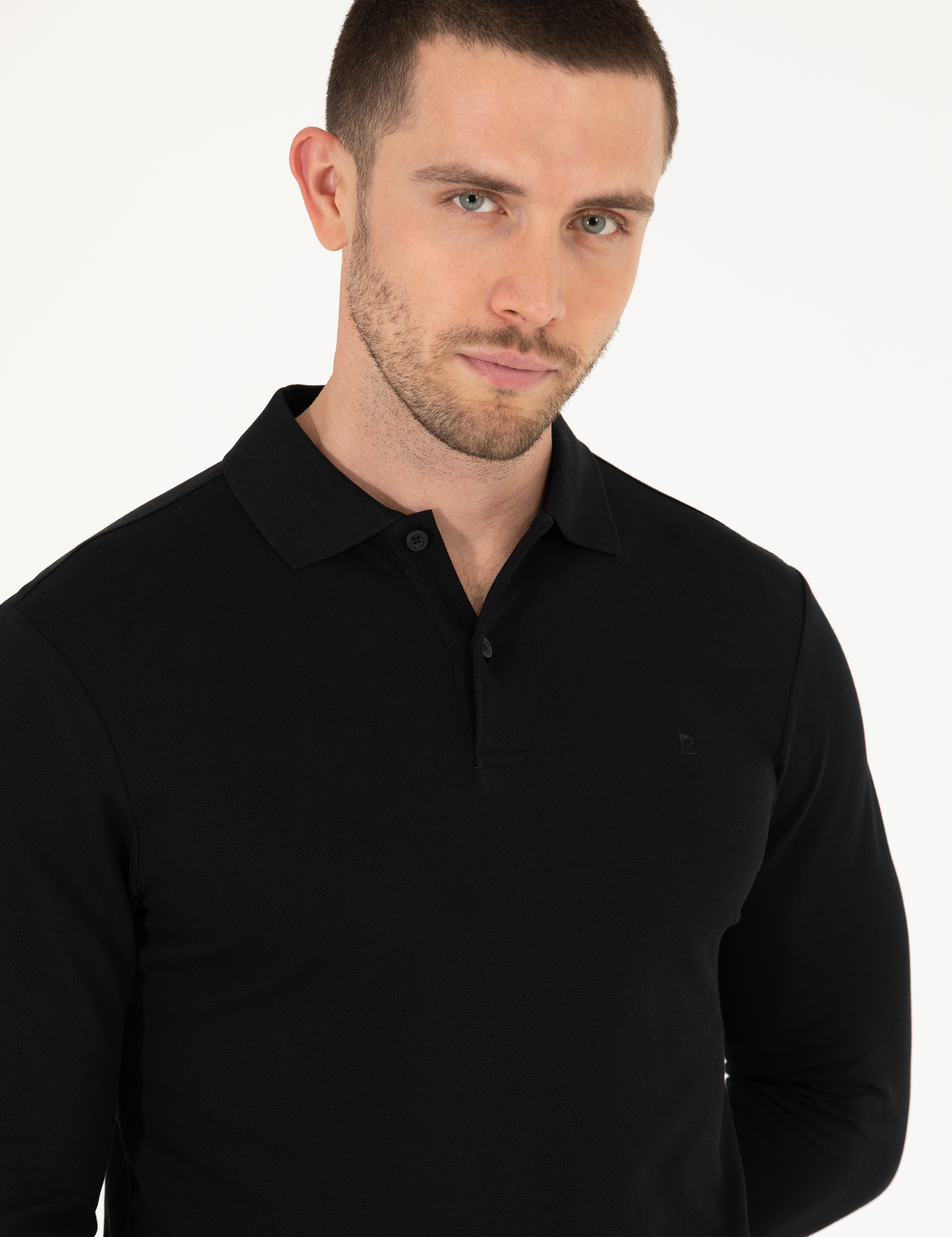 Siyah Slim Fit Basic Sweatshirt - Image 3