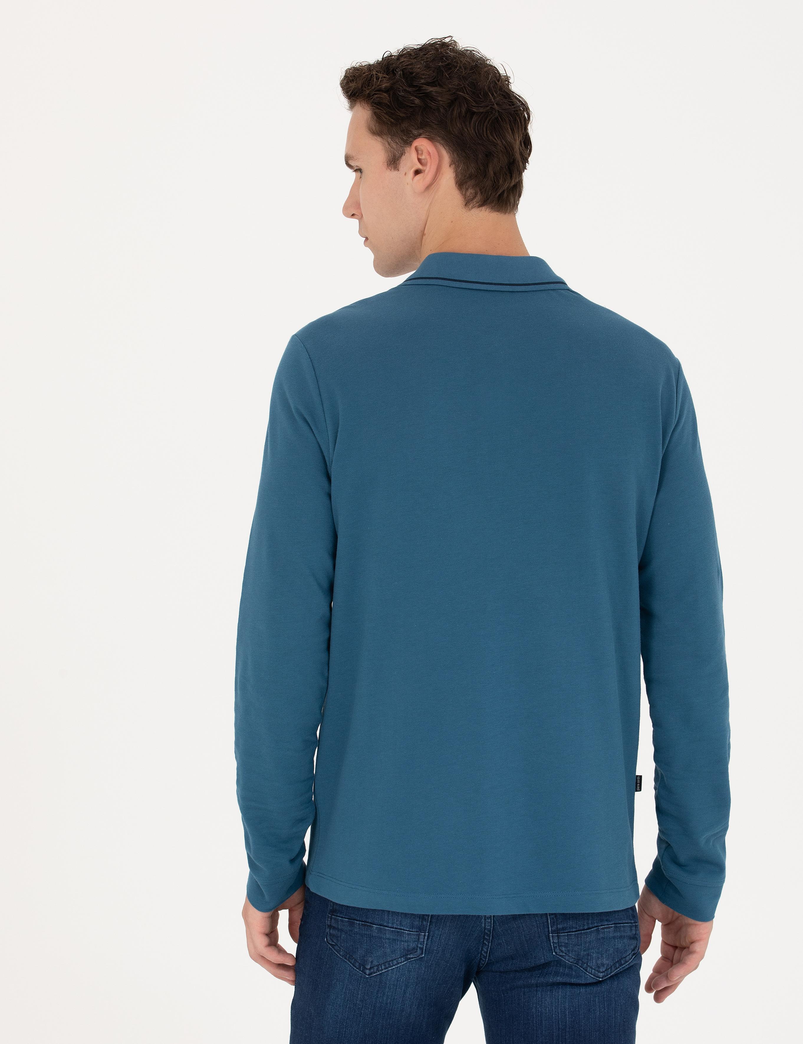 İndigo Slim Fit Basic Sweatshirt