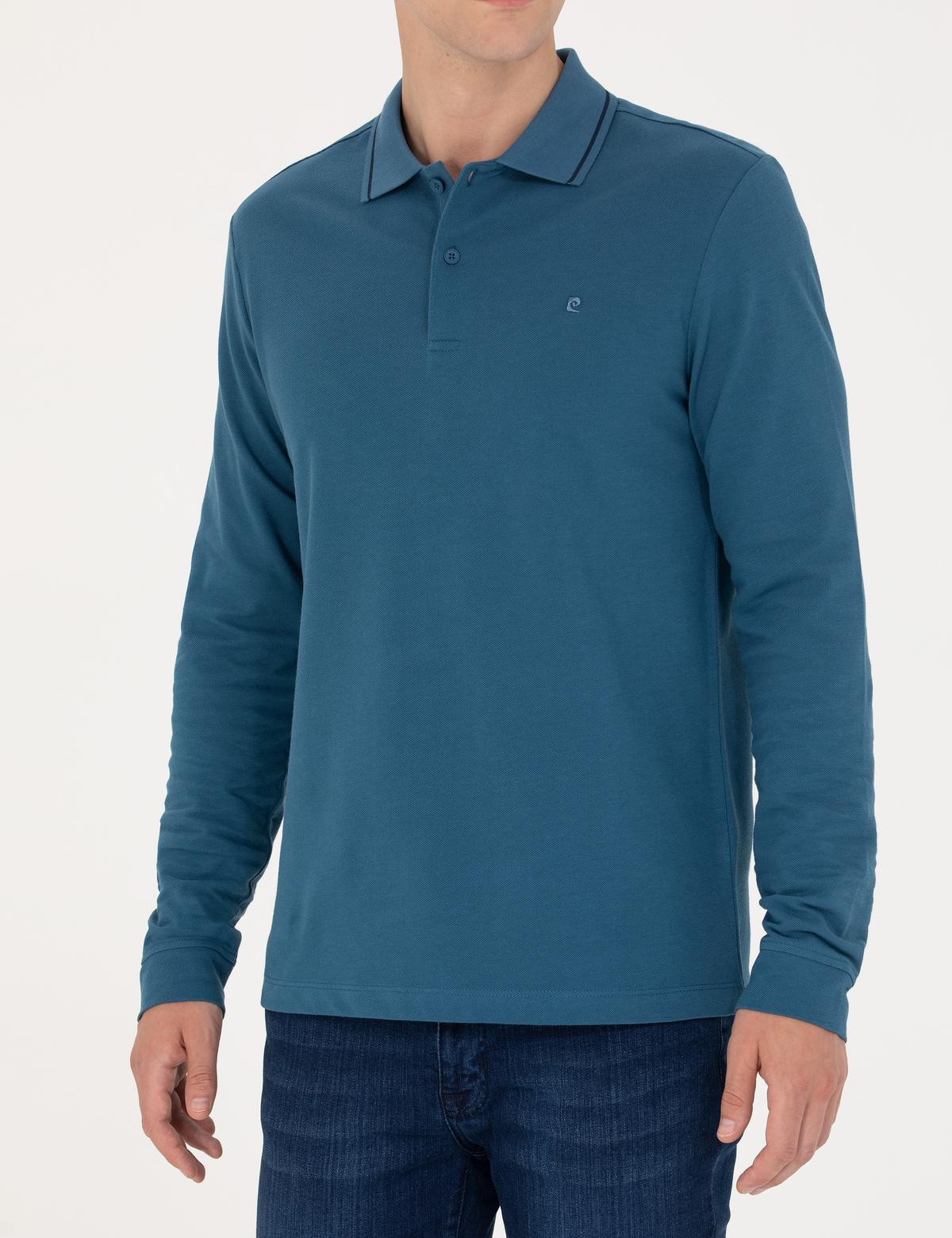 İndigo Slim Fit Basic Sweatshirt - 50277574003
