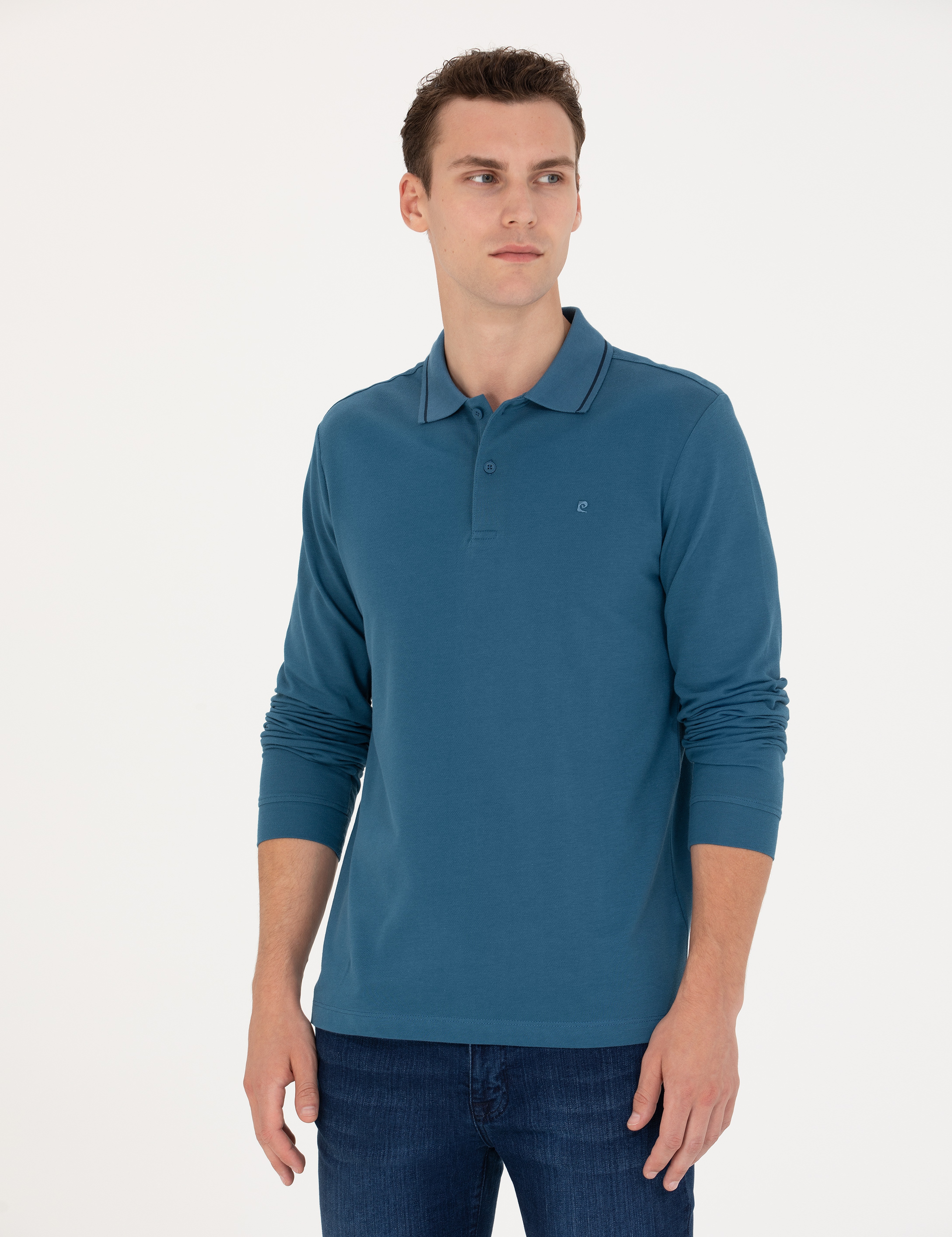 İndigo Slim Fit Basic Sweatshirt - Image 3