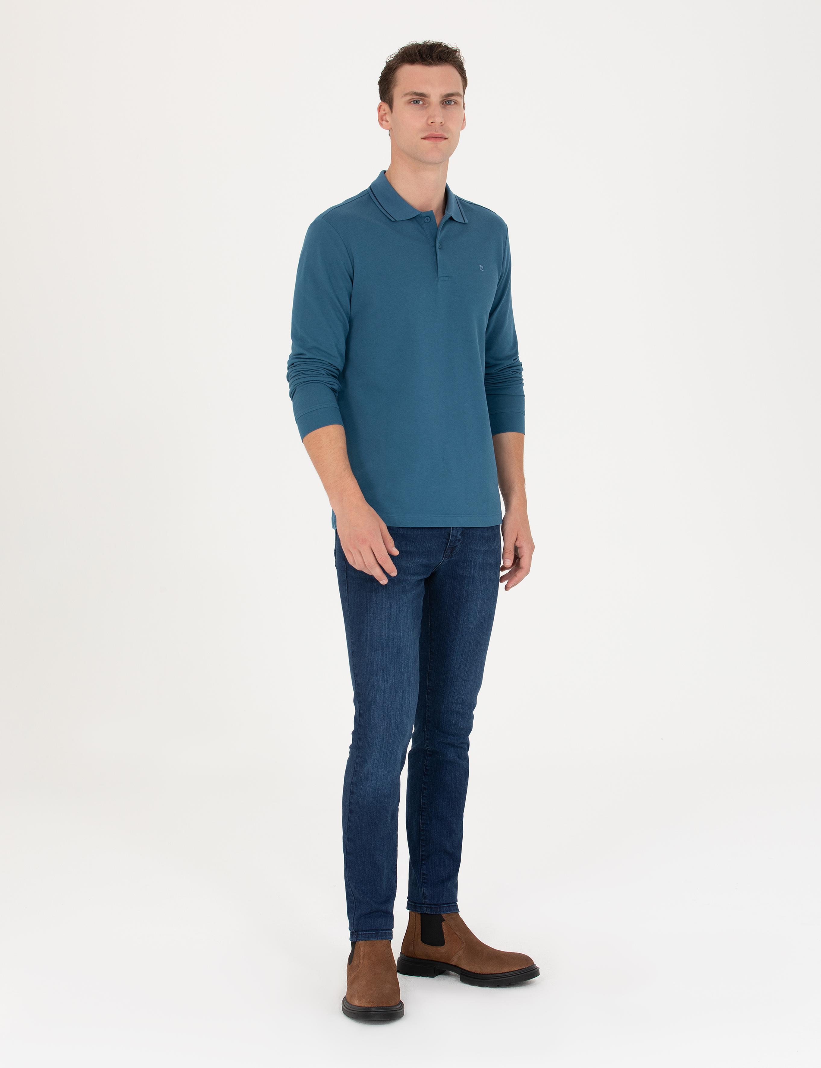 İndigo Slim Fit Basic Sweatshirt