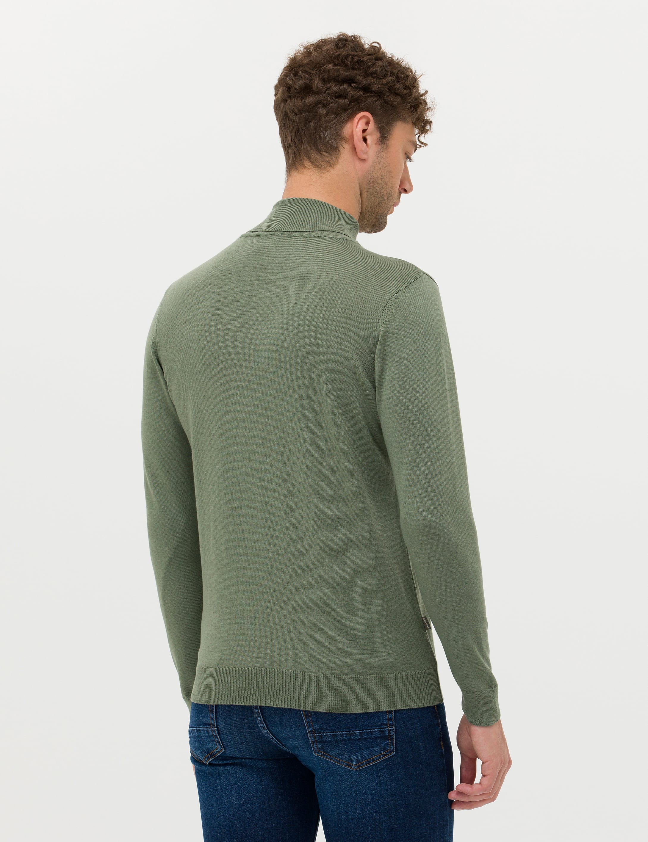 Duman Slim Fit Balıkçı Yaka Basic Triko Kazak - Image 5