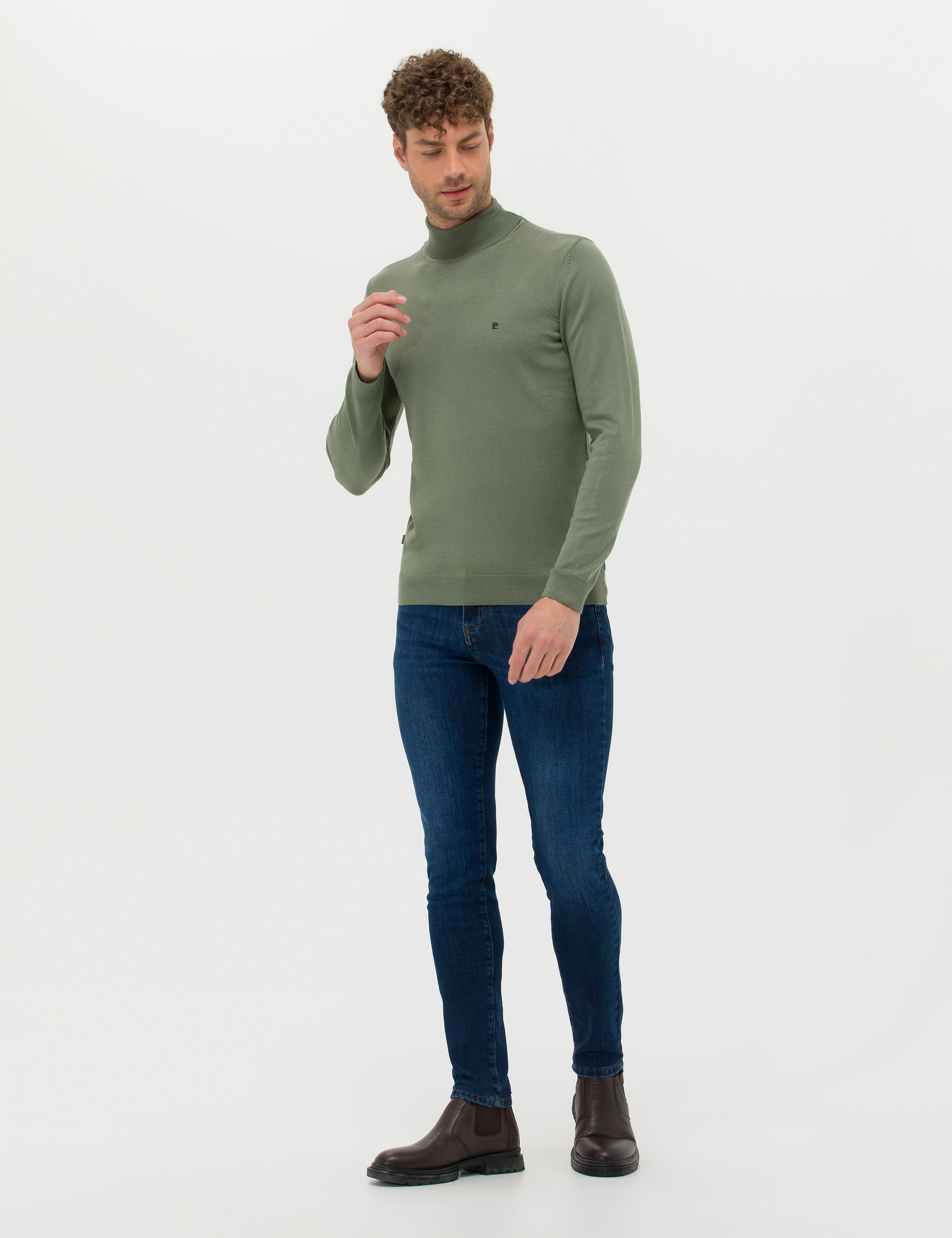 Pierre Cardin Duman Slim Fit Balıkçı Yaka Basic Triko Kazak görsel 4