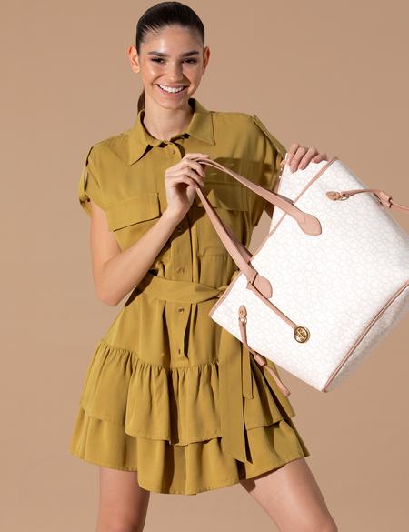 Ekru Omuz Çantası - 50283577003