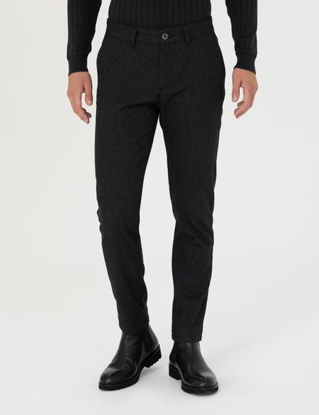 Siyah Slim Fit Kanvas Pantolon - 50278460065