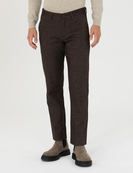 Kahverengi Regular Fit Kanvas Pantolon - 50278474098