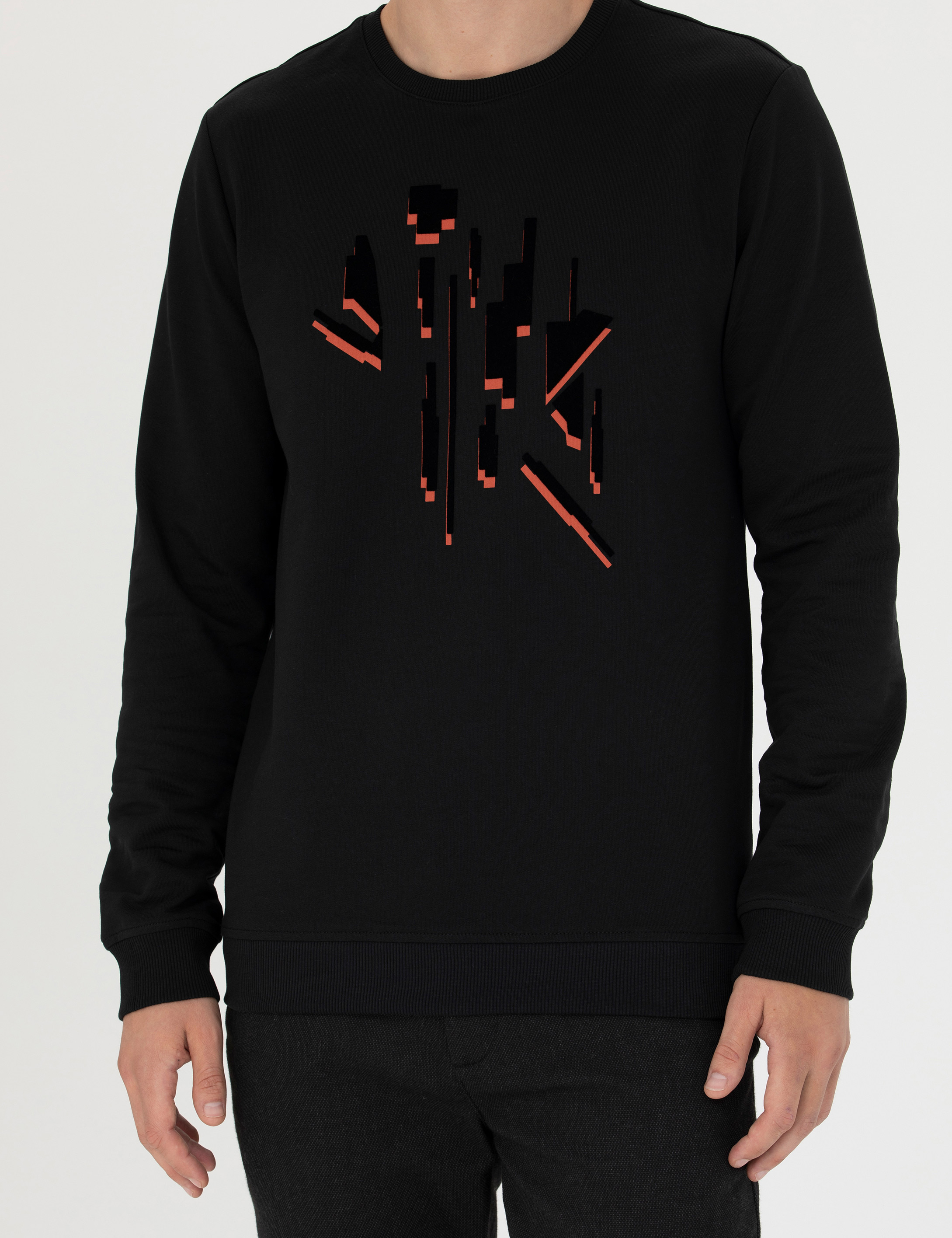 Pierre Cardin Siyah Regular Fit Sweatshirt görsel 6