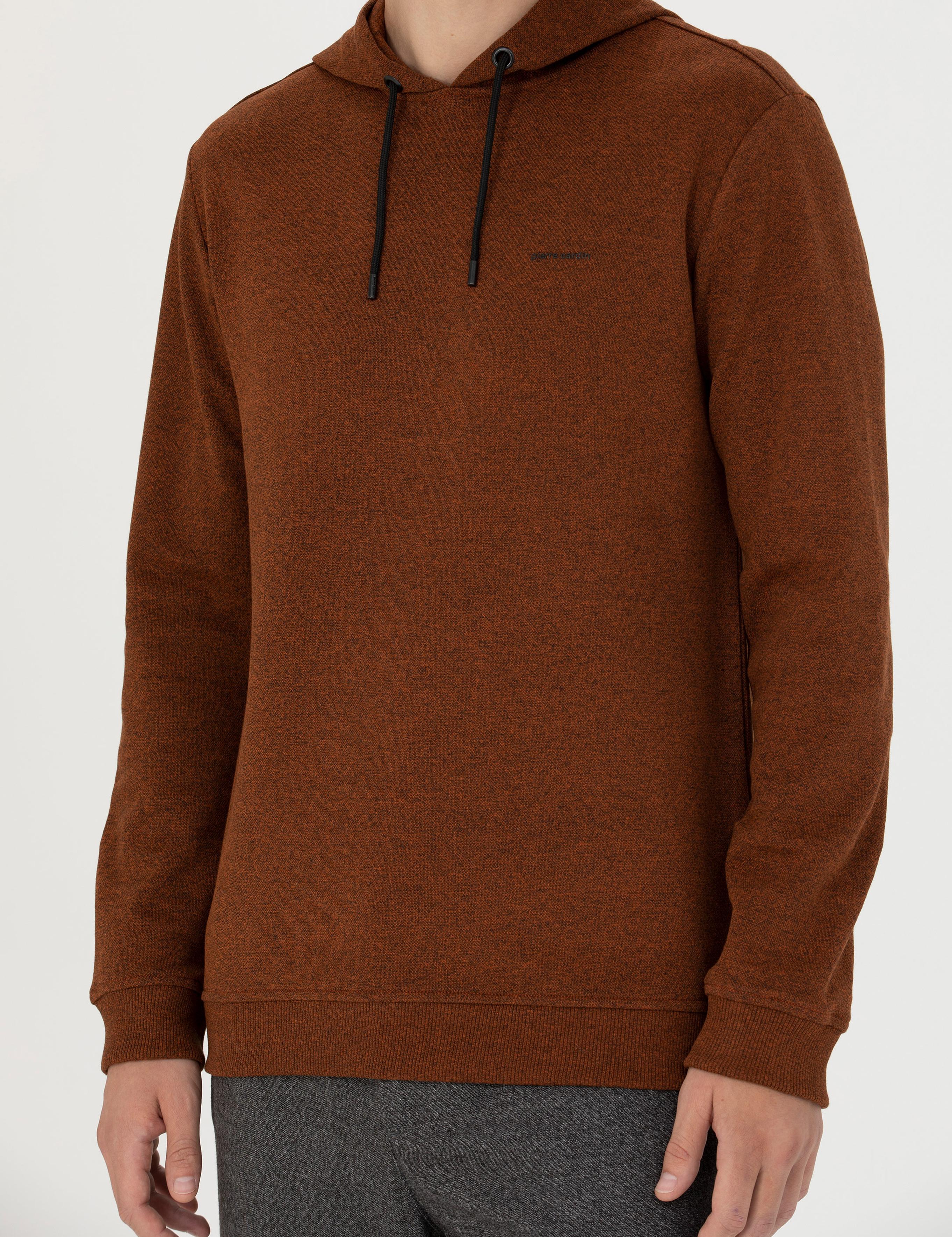 Kiremit Regular Fit Kapüşonlu Sweatshirt