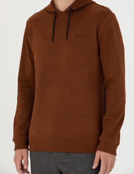 Kiremit Regular Fit Kapüşonlu Sweatshirt - 50273895018