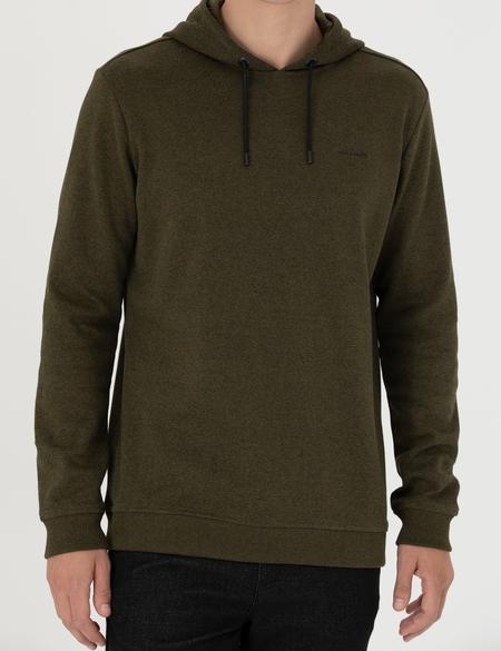 Haki Regular Fit Kapüşonlu Sweatshirt - 50273895027