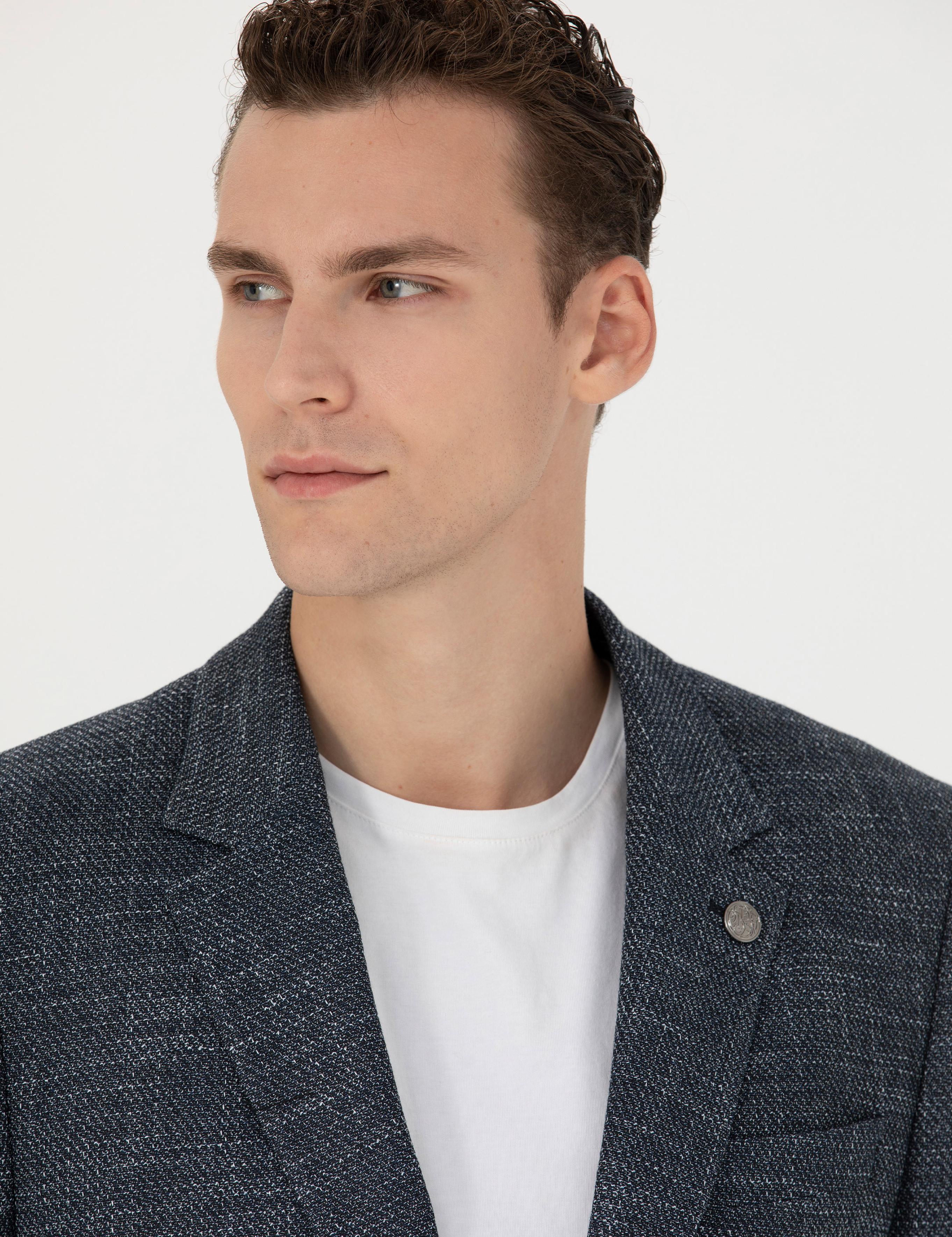 Lacivert Slim Fit Ceket