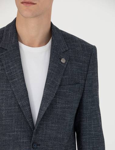 Lacivert Slim Fit Ceket