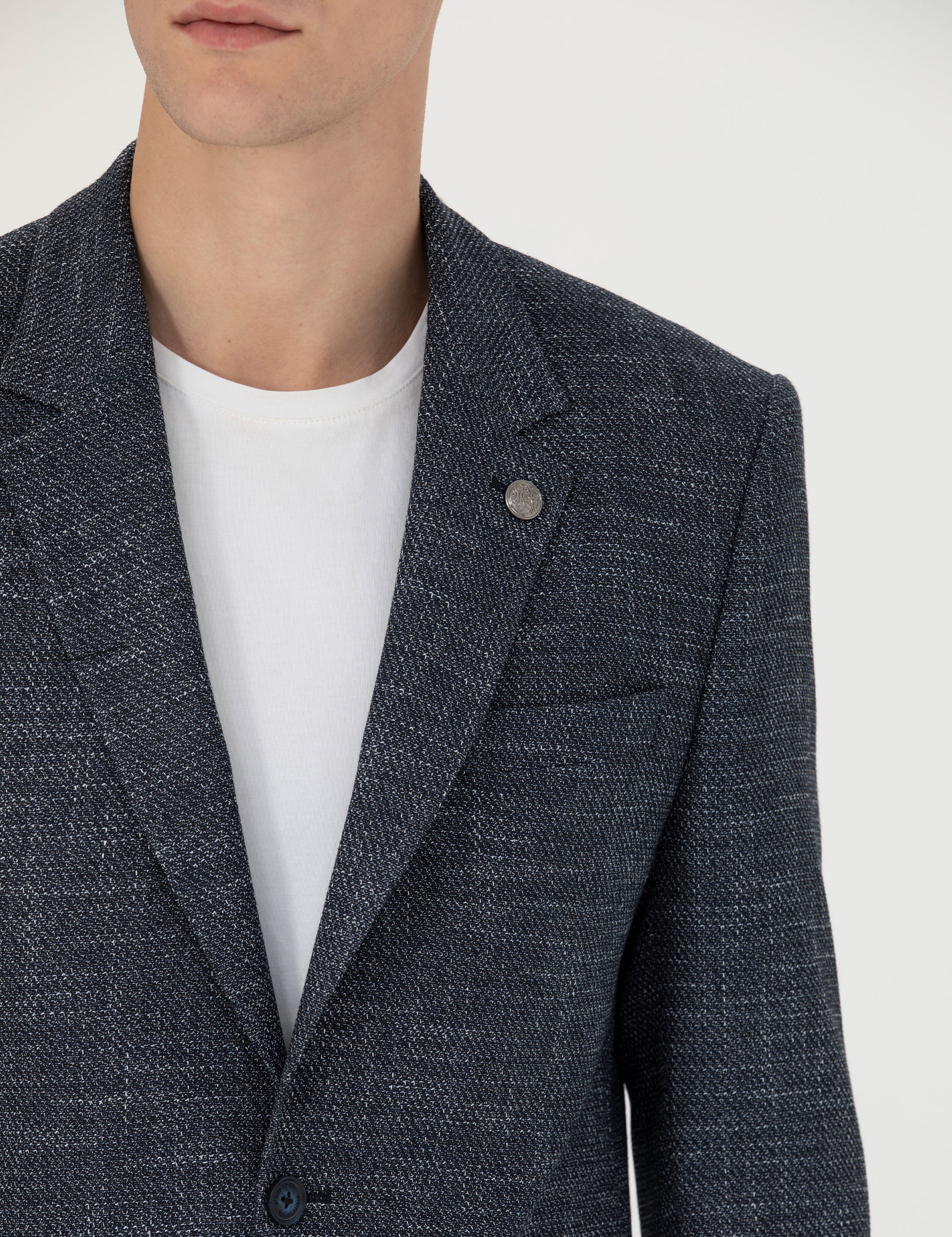 Lacivert Slim Fit Ceket - Image 7