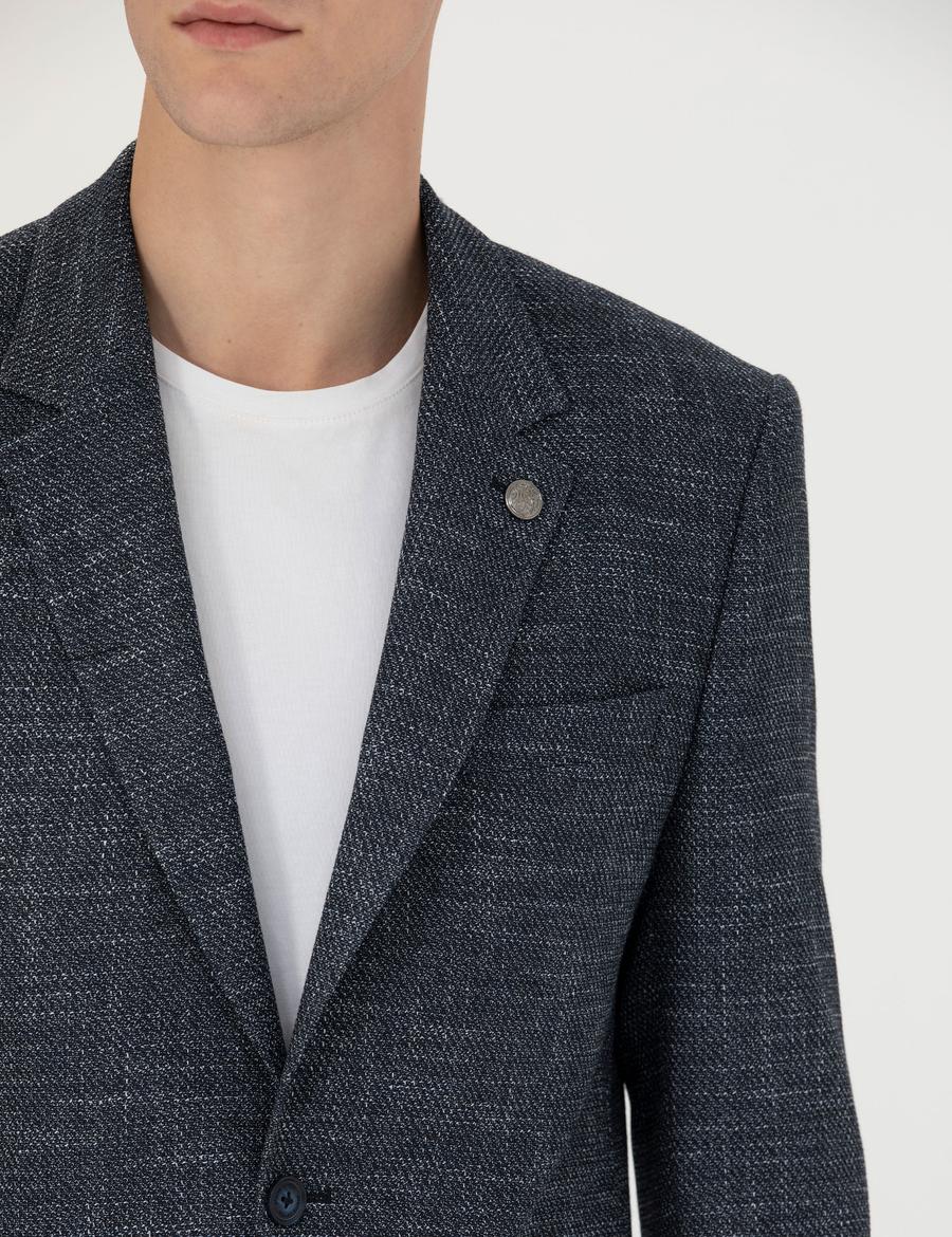 Lacivert Slim Fit Ceket