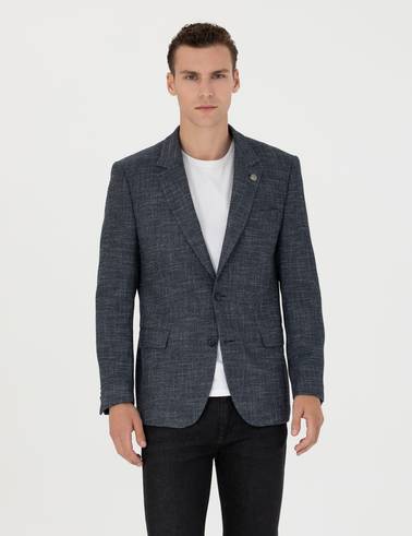 Lacivert Slim Fit Ceket