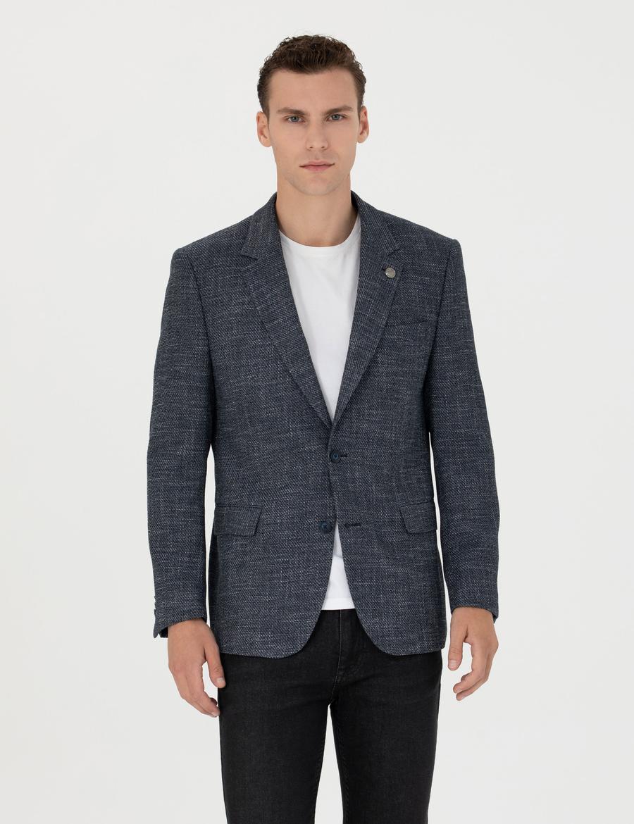 Lacivert Slim Fit Ceket