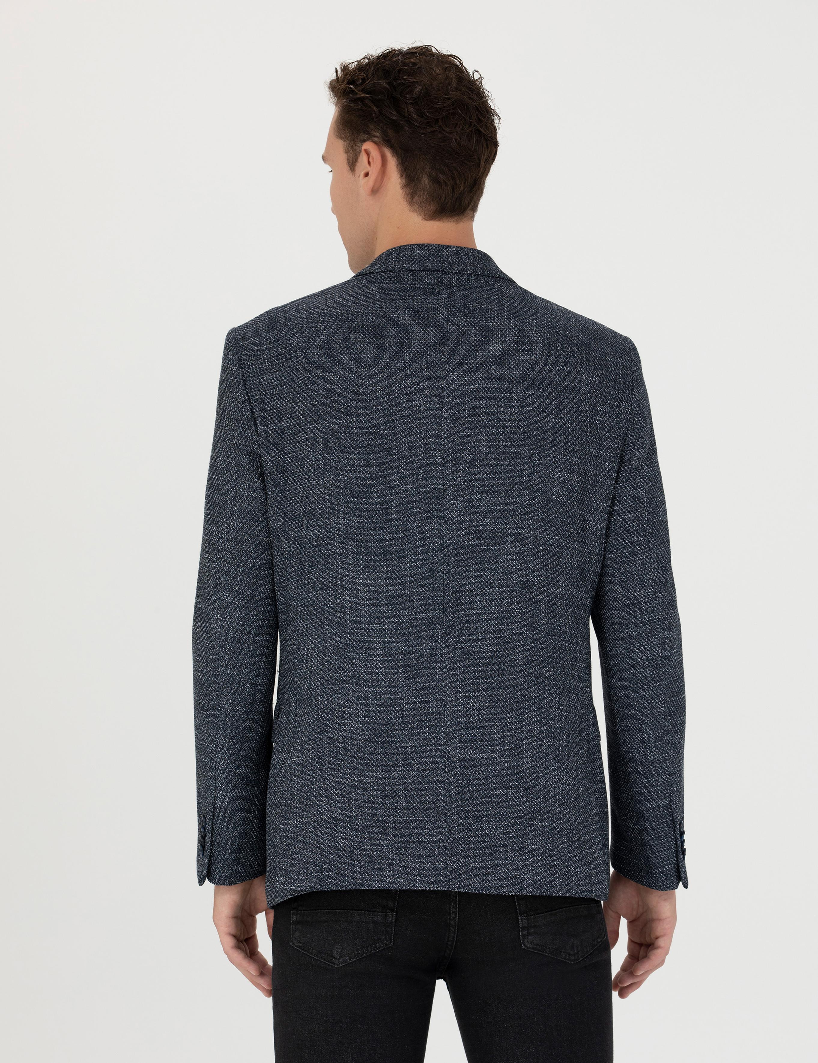 Lacivert Slim Fit Ceket