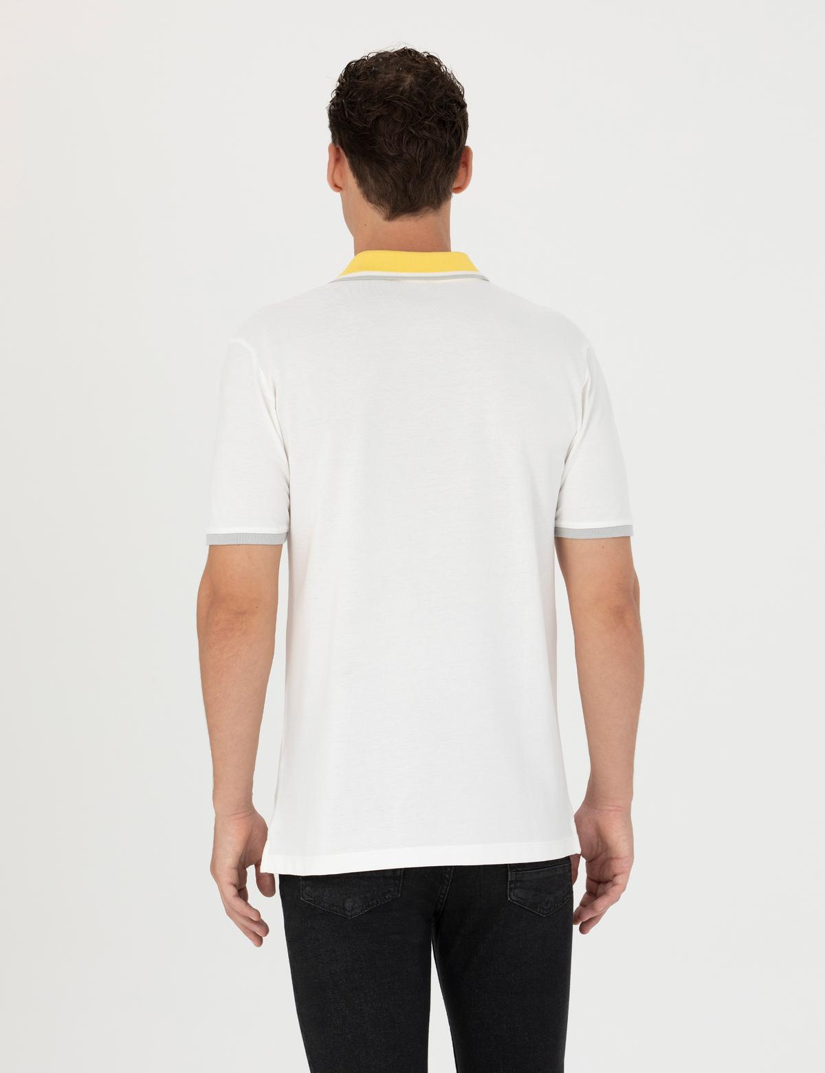 Ekru Slim Fit Tişört - 50264865051