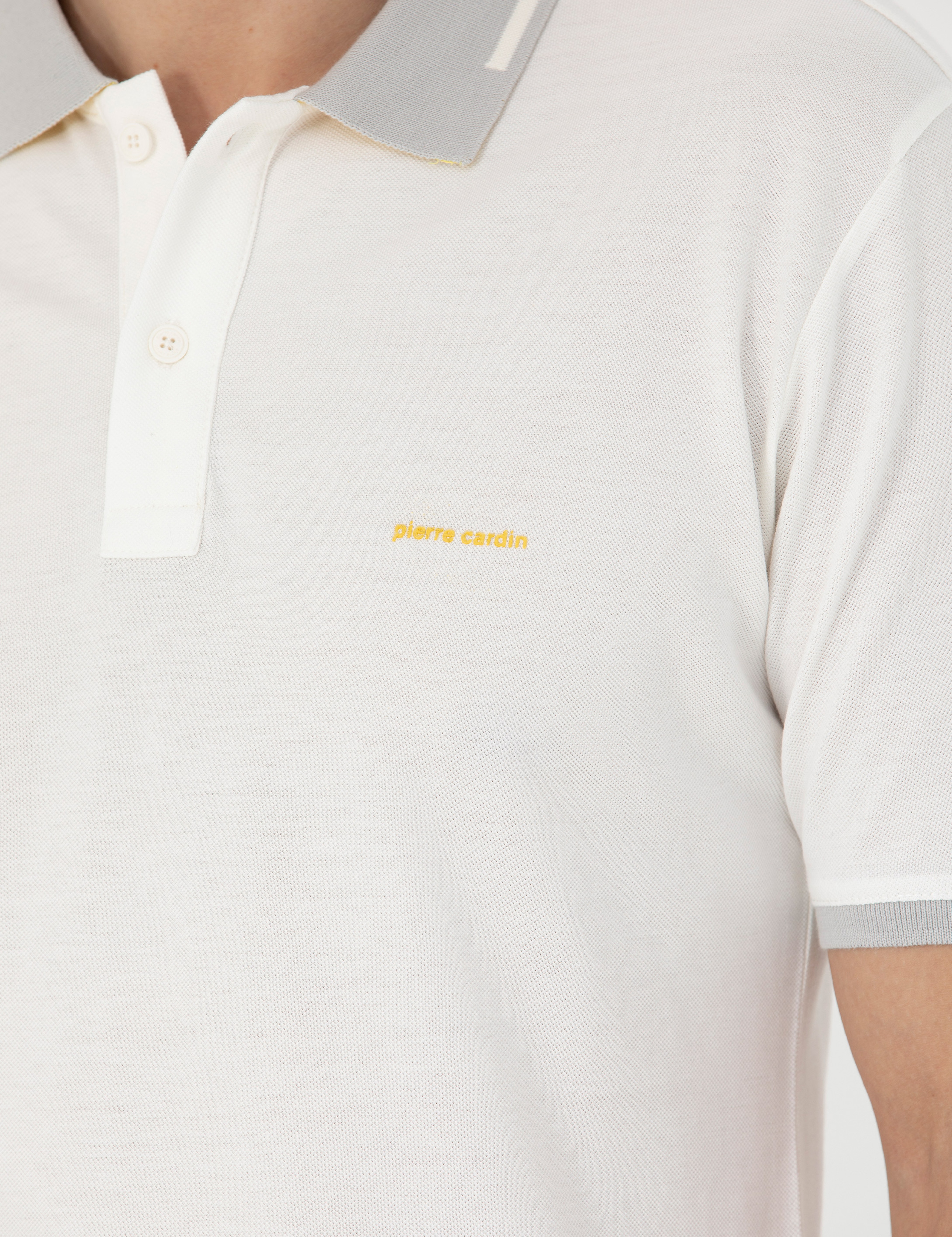 Ekru Slim Fit Tişört - Image 7