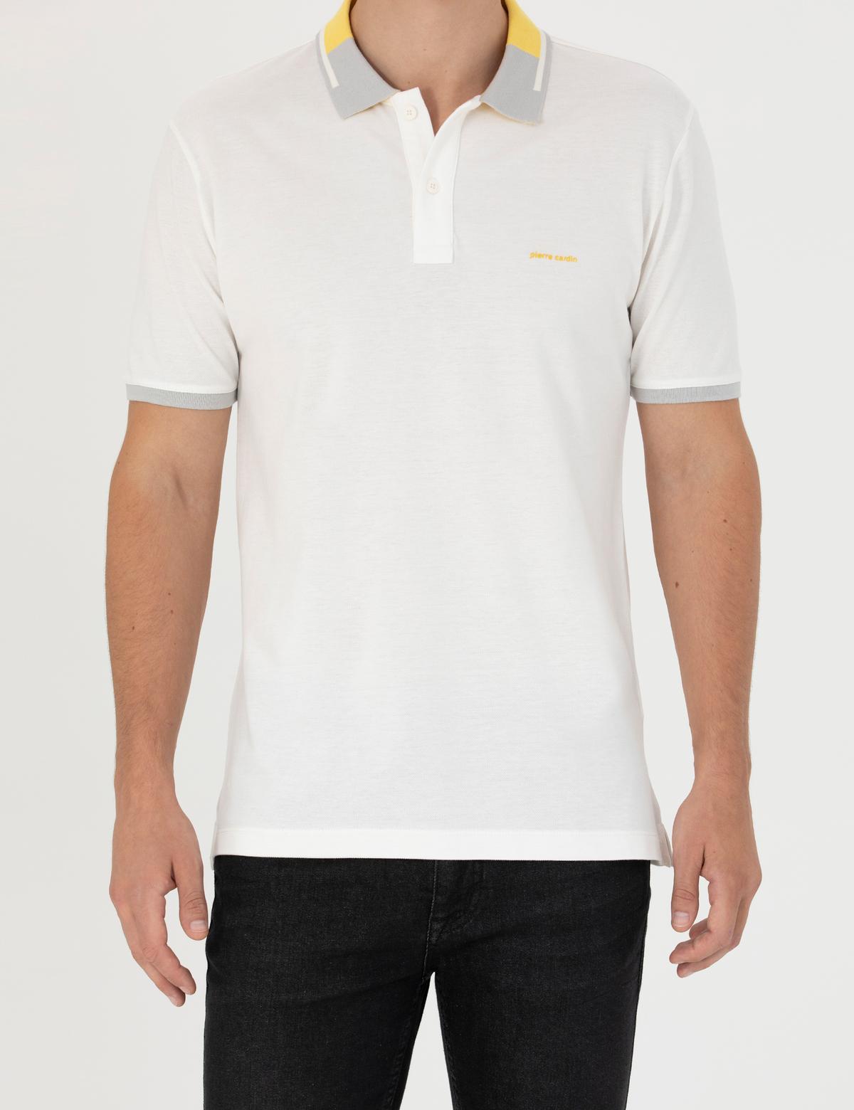 Ekru Slim Fit Tişört - 50264865051