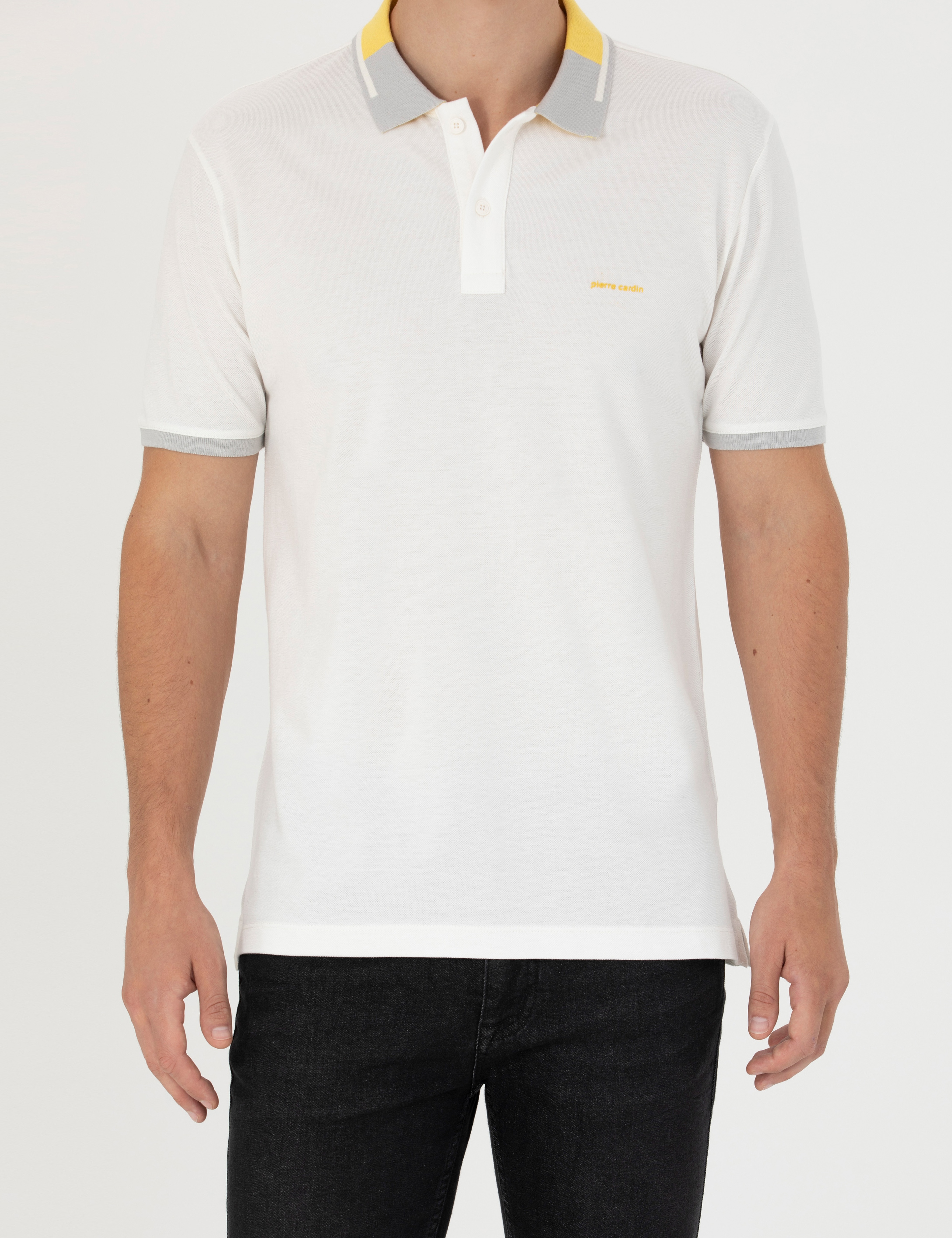 Ekru Slim Fit Tişört - Image 6