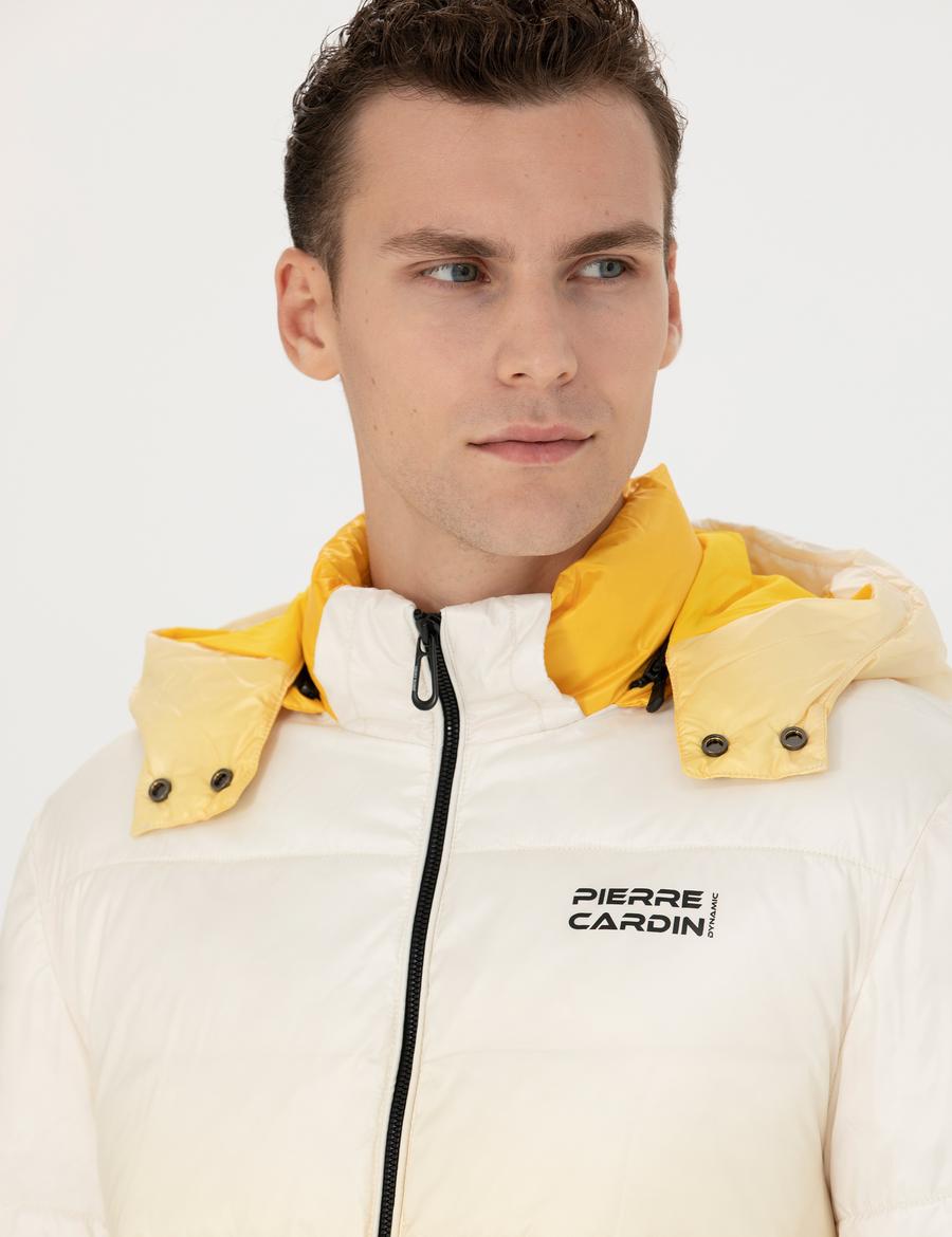 Sarı Kapüşonlu Spor Mont