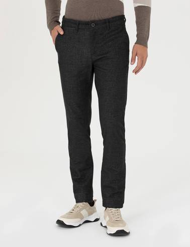 Antrasit Slim Fit Kanvas Pantolon