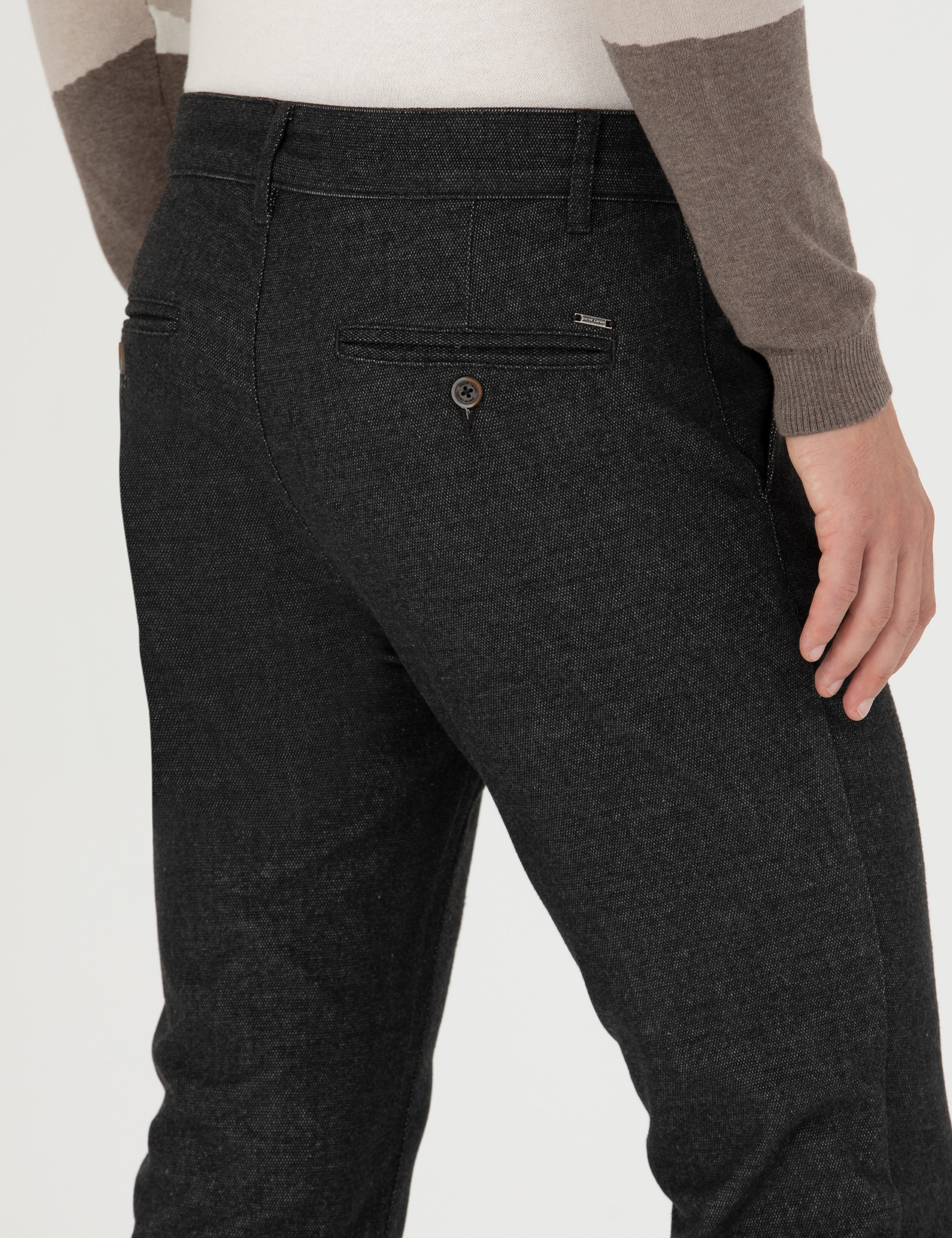 Antrasit Slim Fit Kanvas Pantolon - Image 7