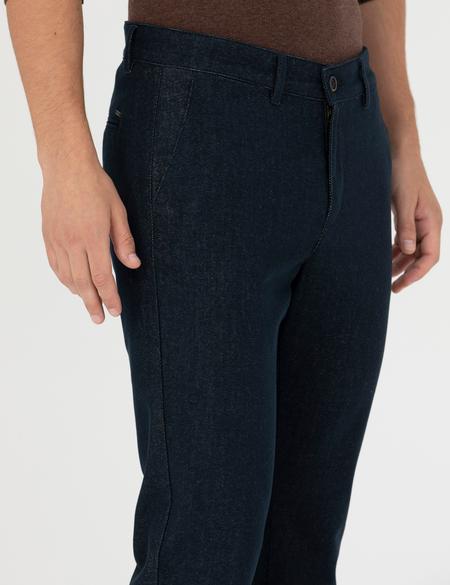 Lacivert Slim Fit Kanvas Pantolon - 50278130195