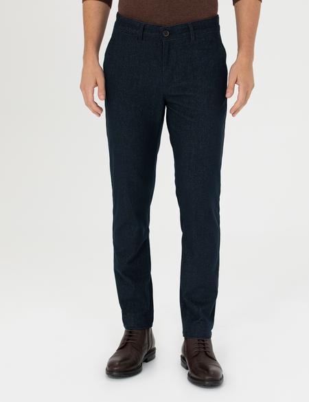 Lacivert Slim Fit Kanvas Pantolon - 50278130195